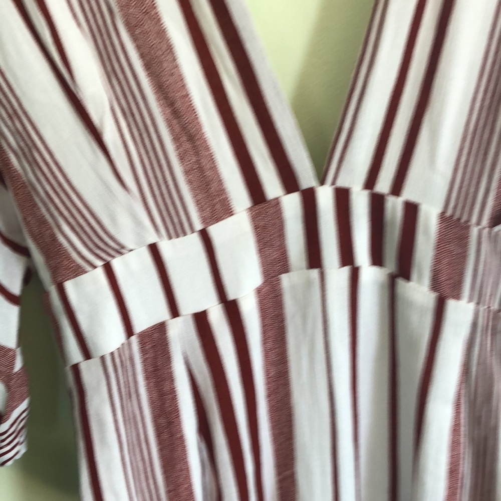 Lulus Hook Line Sinker Rust Red Striped Jumpsuit - image 6